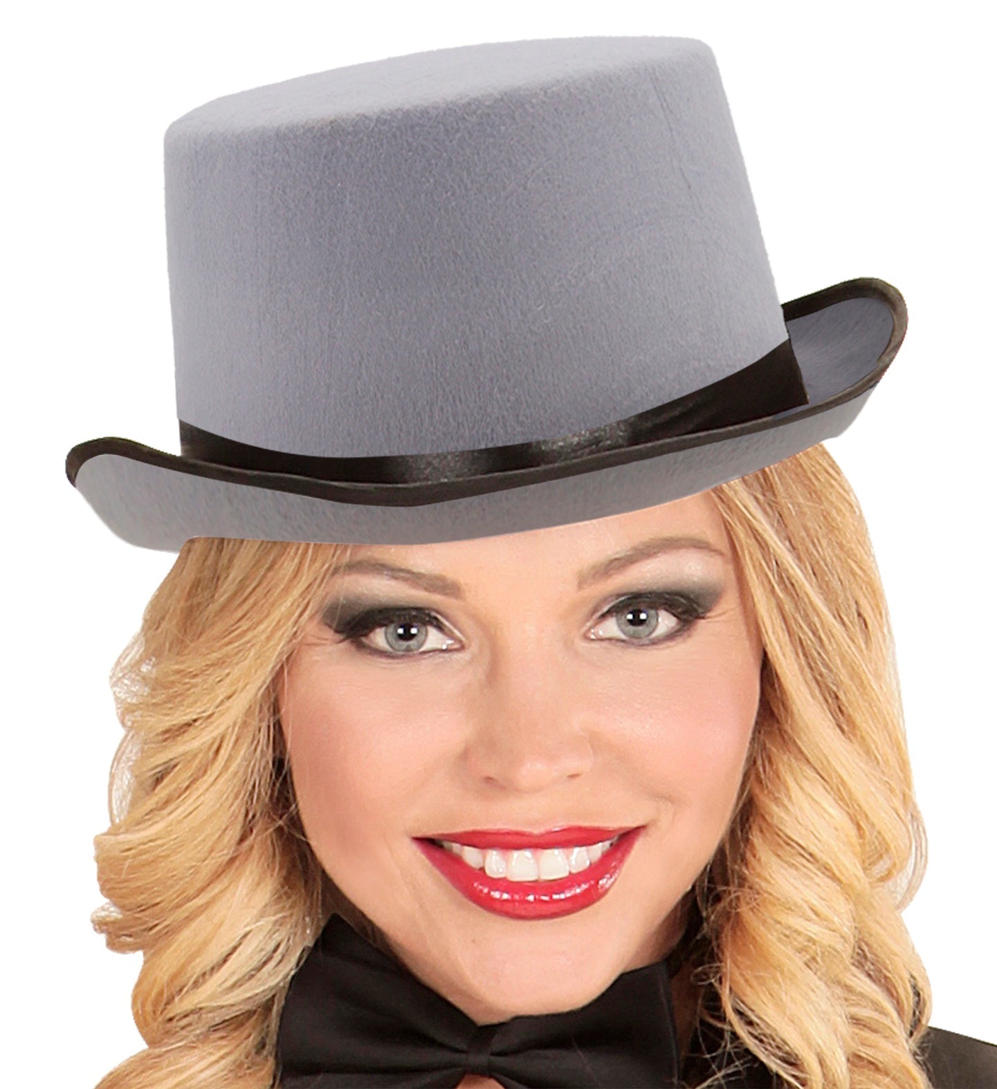 Widmann Grauer Filz Zylinderhut – Groß, 58 cm Erwachsene - Fasnacht24.ch