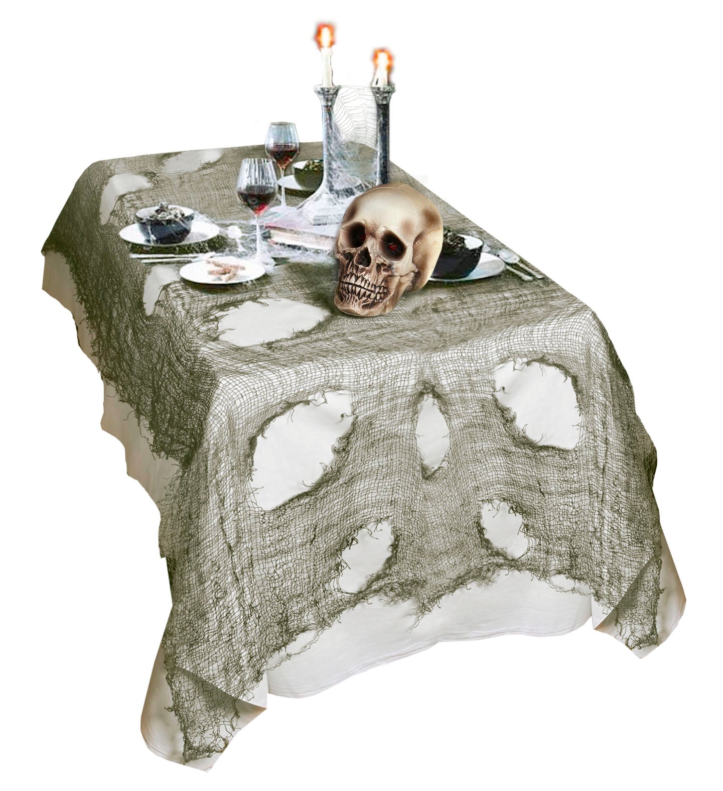 Widmann Grüne Horror Halloween Dekor Stoff – 60x300cm Polyester - Fasnacht24.ch