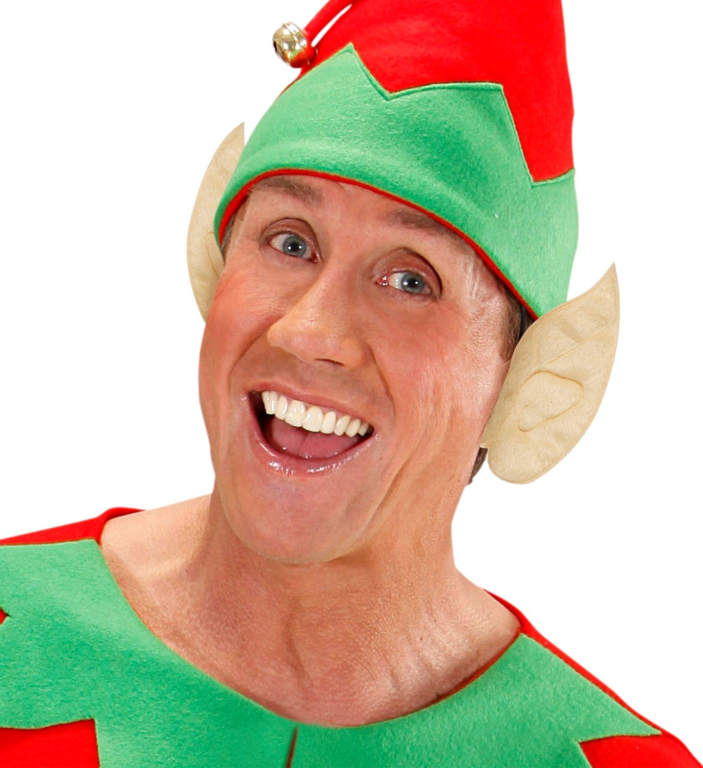 Haarreif in Hautfarbe mit integrierten Spitzohren für Cosplay und Fasching.