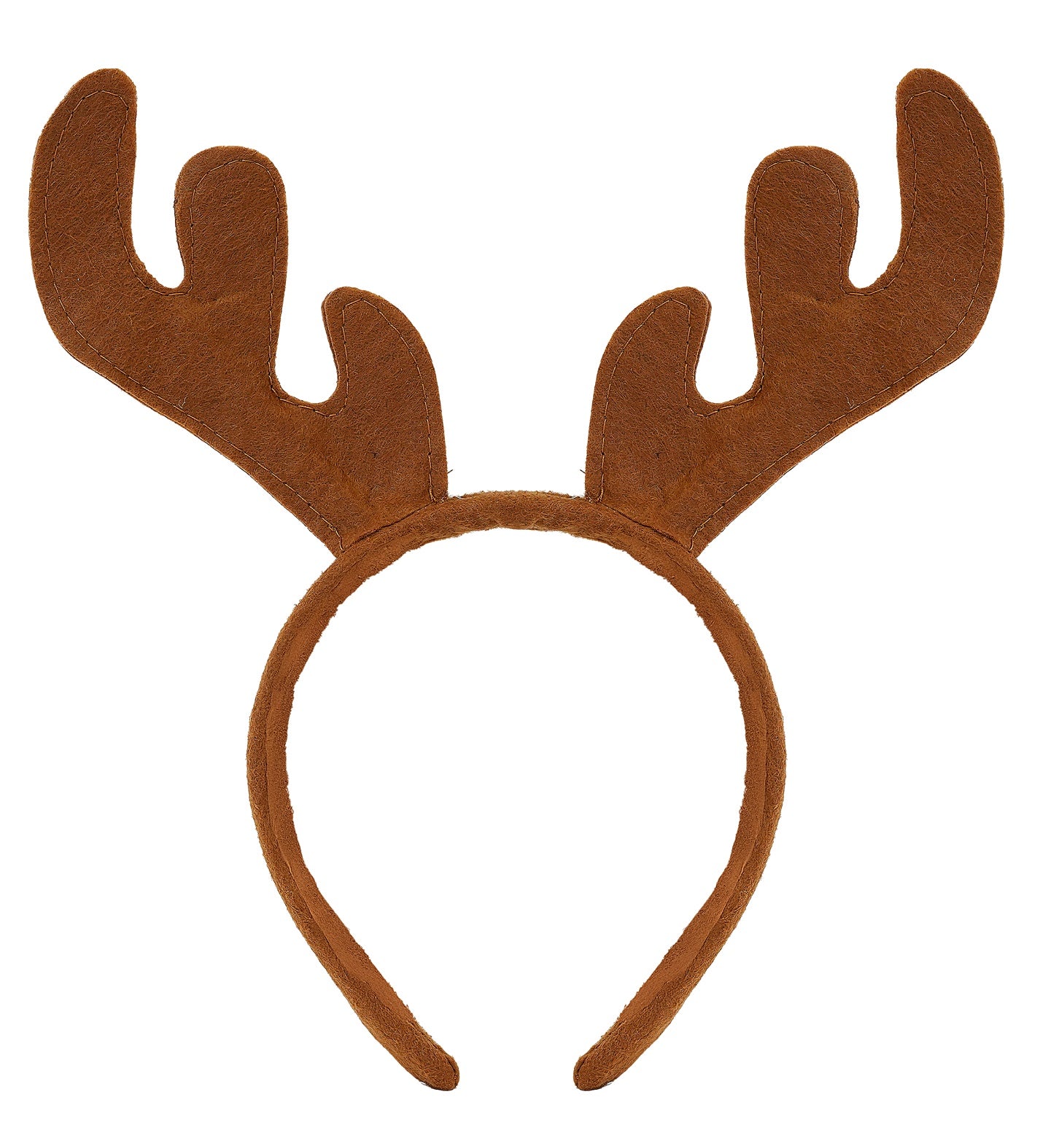 Samtweiches Haarband mit Rentiergeweih-Design in Braun für festliche Anlässe.