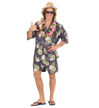 Widmann Hawaiianer Kostüm – Leichtes Kurzarmhemd & Shorts Set – Produktansicht