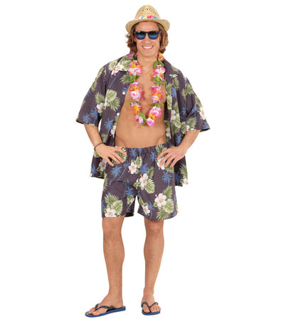 Widmann Hawaiianer Kostüm – Leichtes Kurzarmhemd & Shorts Set – Detailansicht