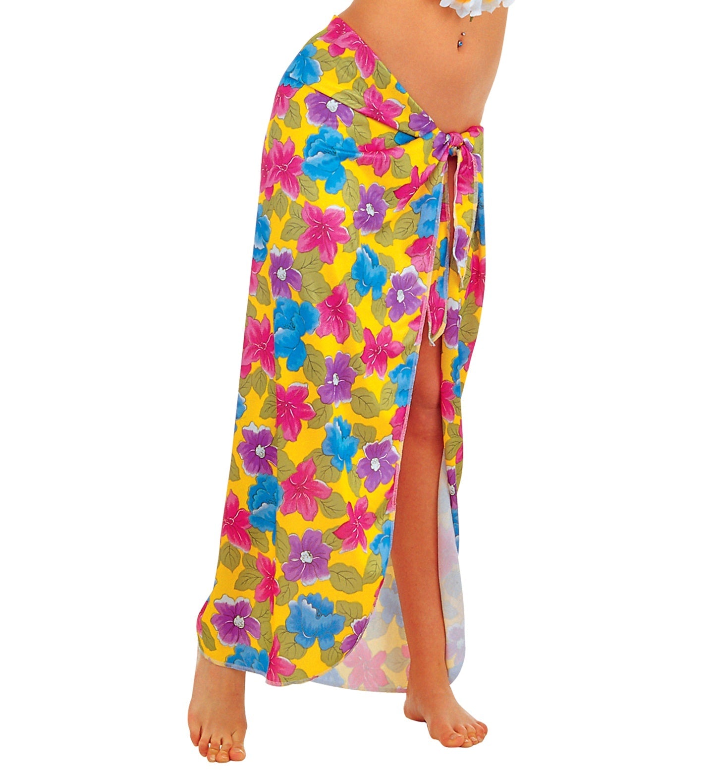 Widmann Wickelrock Hawaii Rock Gelb – Leichter Sommerkostüm Rock - Fasnacht24.ch