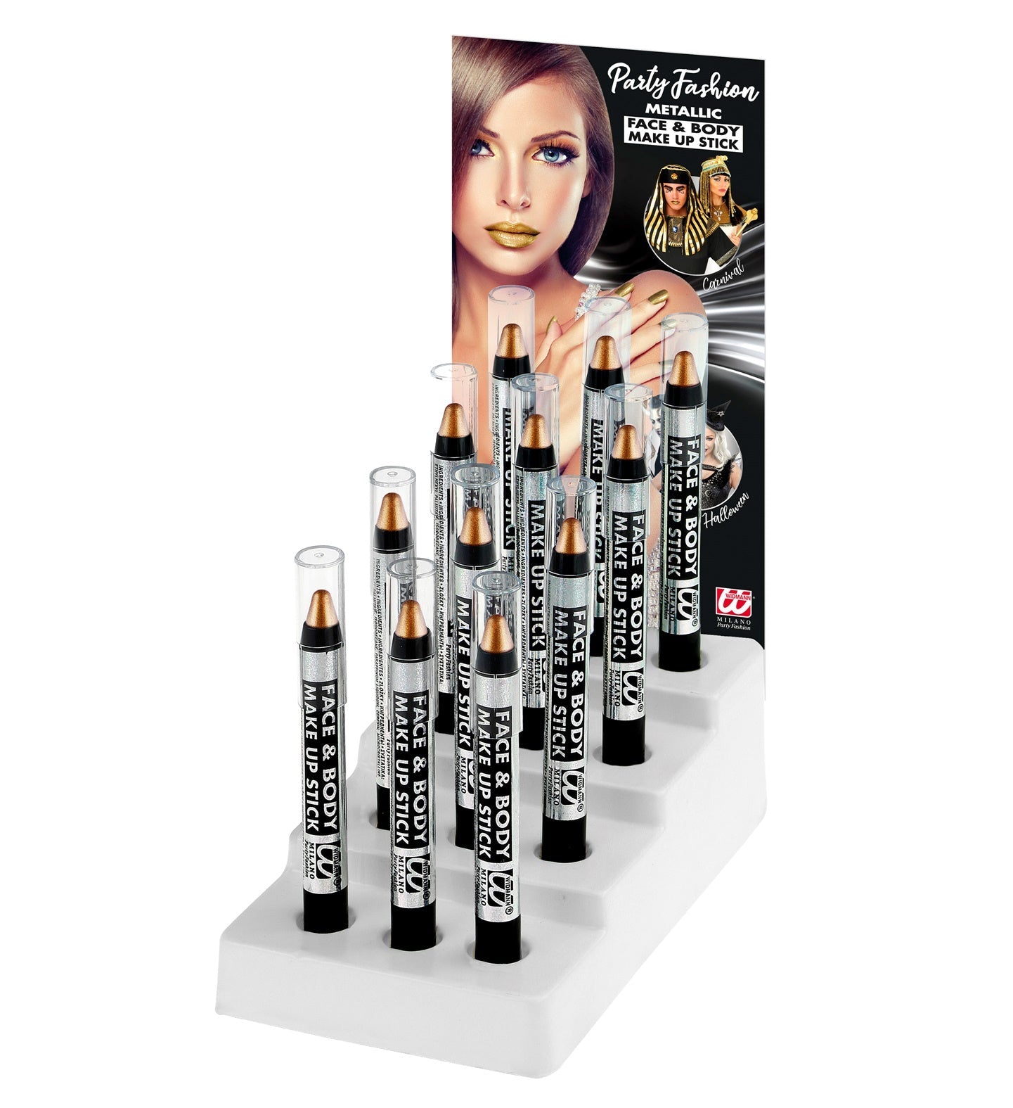 Widmann Herausdrehbarer Schminkstift – Gold Metallic 3,5 ml - Fasnacht24.ch