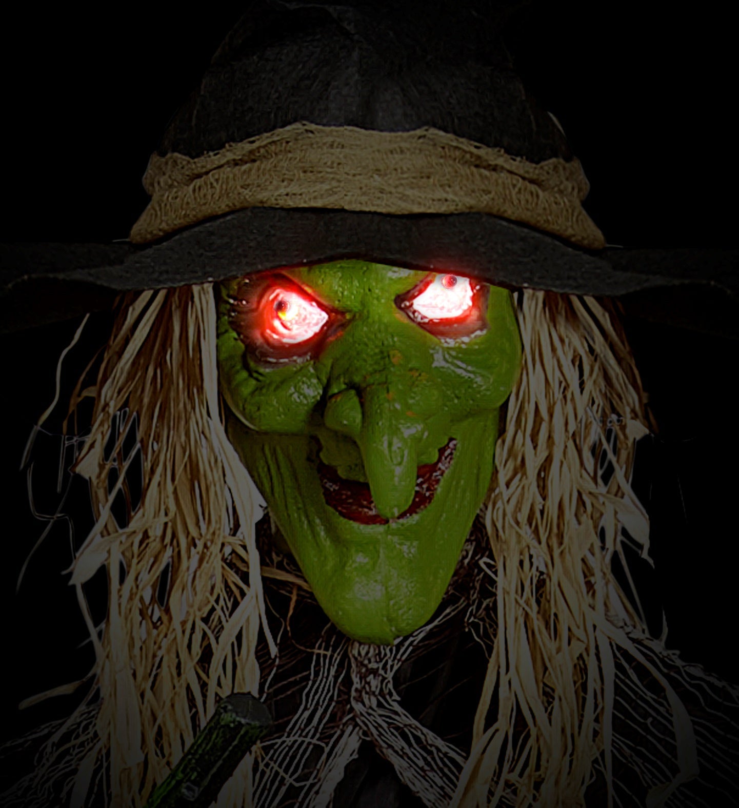 Widmann Animierte Hexe Mit Licht – 240cm Halloween Deko Wetterfest - Fasnacht24.ch