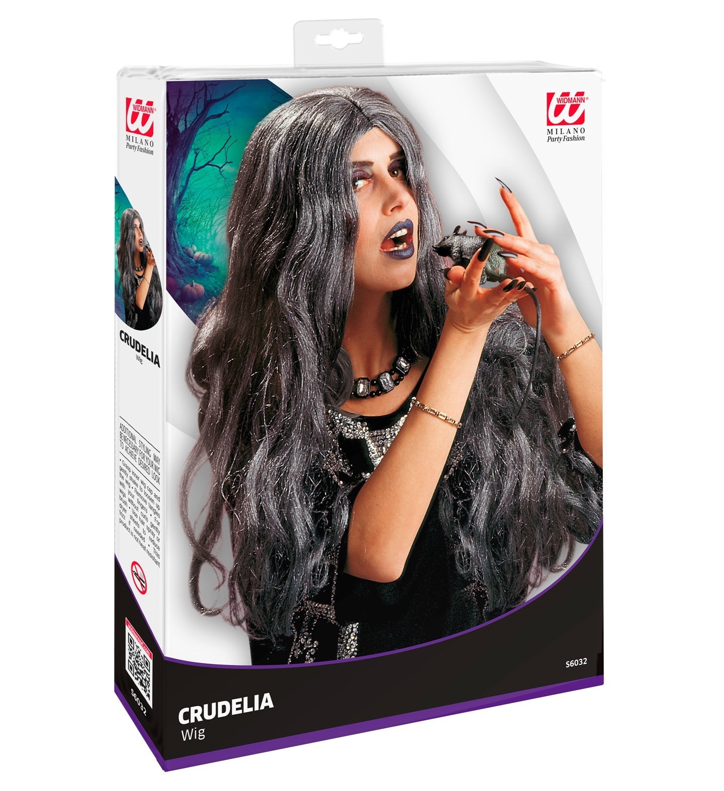 Widmann Hexen Perücke Grau – Damenperücke Mit Locken Für Halloween - Fasnacht24.ch