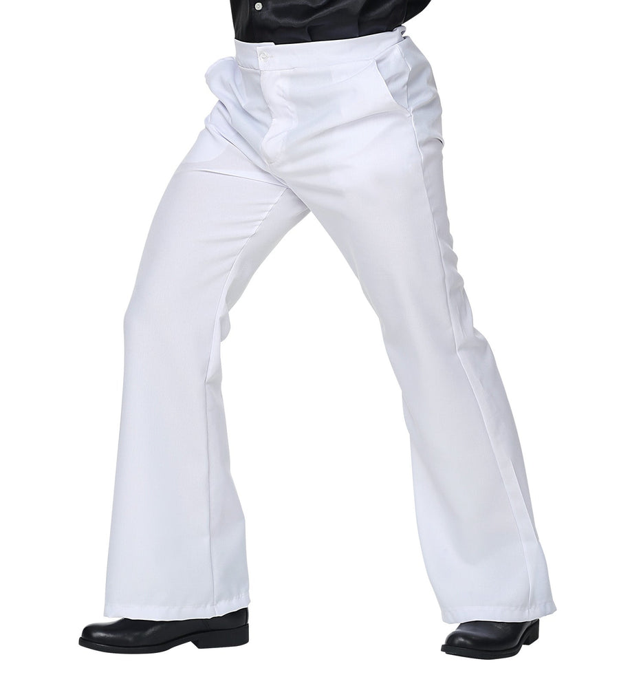 Widmann Hippie Flare Hose Weiss High Waist mit Taschen - Fasnacht24.ch – Produktansicht