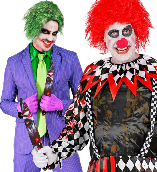 Schwarzer Griff mit Fingerrillen und 31 cm blutbespritzte Plastik-Klauenmesser für Halloween