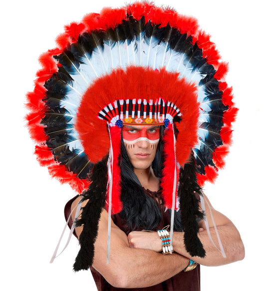 Widmann Indianer Federn Kopfschmuck – Buntes Flexibles Haarband - Fasnacht24.ch