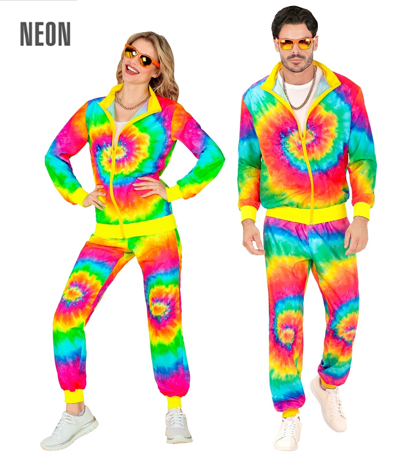 Widmann Neon Psychedelic Jogginganzug – Unisex Trainingsanzug Set - Fasnacht24.ch