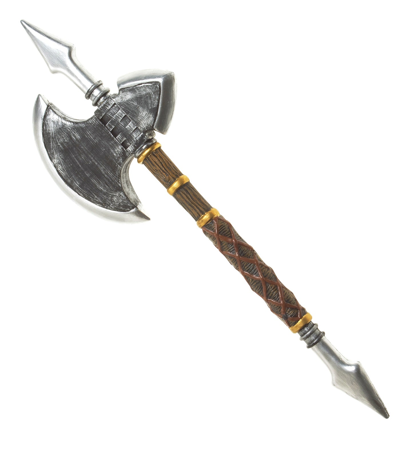 Widmann 60cm carbon steel battle axe with axe head and piercing spike.