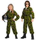 Widmann Kinder Fliegeranzug Olivgrüner Fighter Pilot Overall - Fasnacht24.ch – Produktansicht