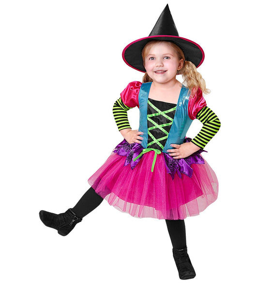 Widmann Kleine Hexe Kinderkostüm – Schwarzes Kleid mit Hut - Fasnacht24.ch
