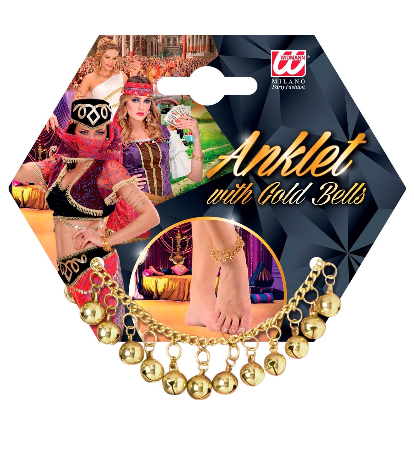 Goldenes Glöckchen Knöchelband aus feiner Kette, ideal für festliche Anlässe.