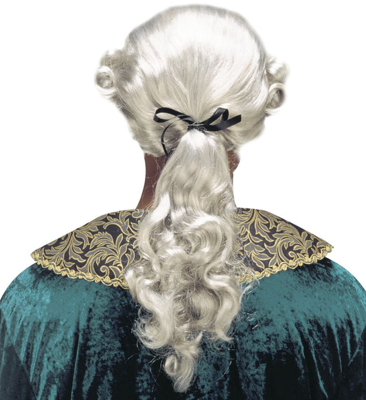 Widmann Kolonial Perücke – Graue Synthetische Kostümperücke - Fasnacht24.ch