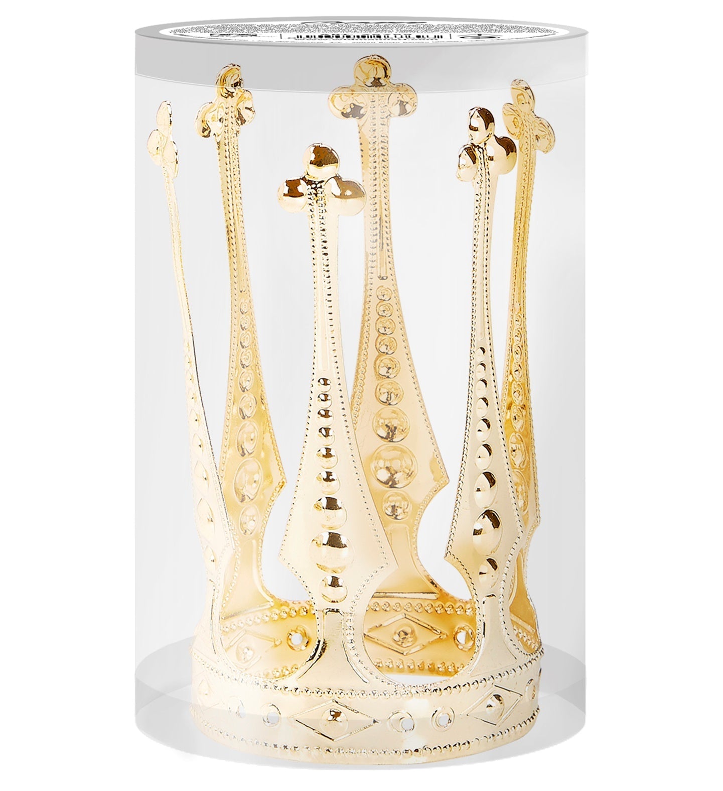 Goldene Metallkrone mit filigranem Design, verstellbar für Kinder und Erwachsene