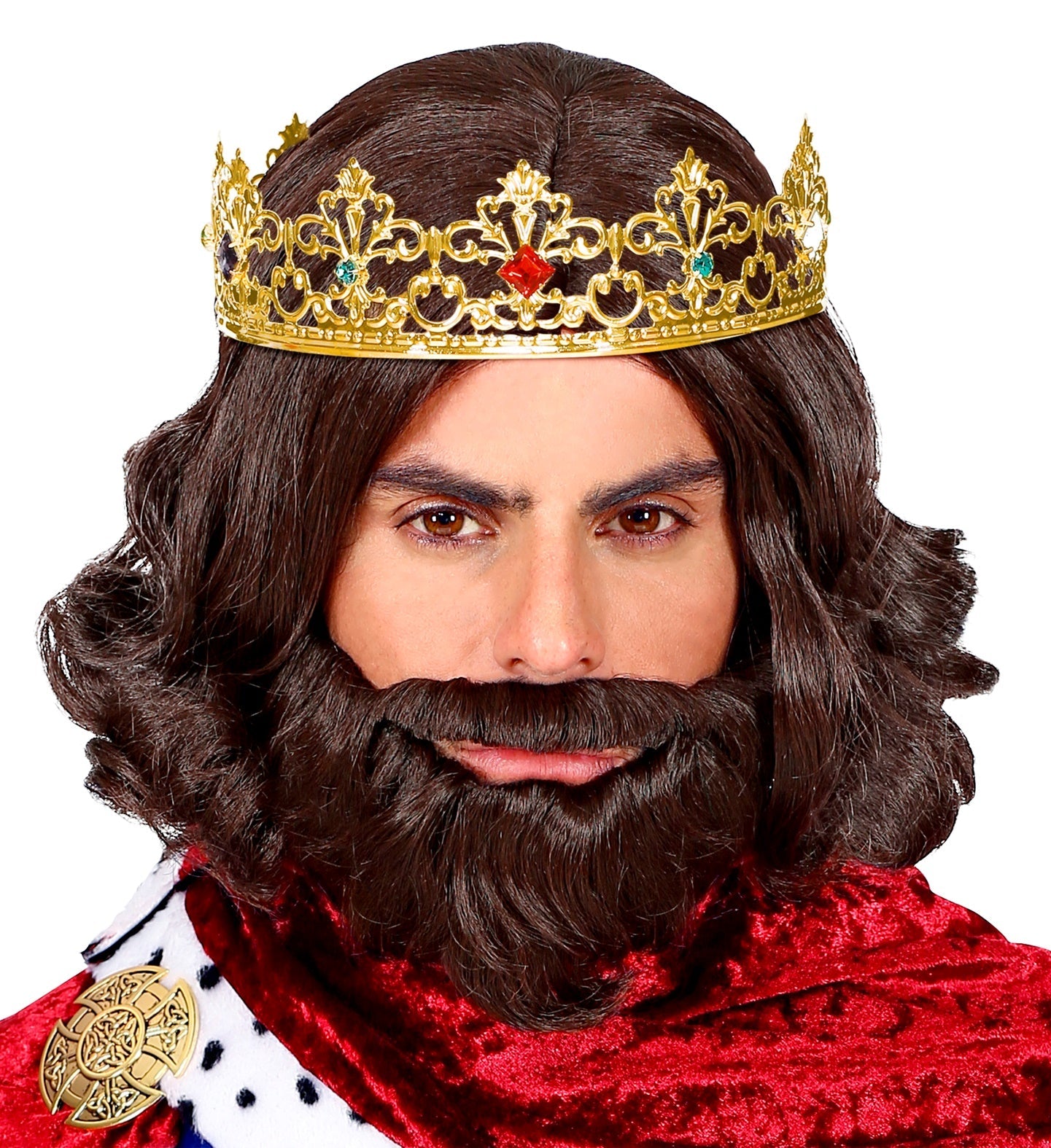 Widmann Königliche Goldene Krone – Metall Mit Handgesetzten Strasssteinen - Fasnacht24.ch