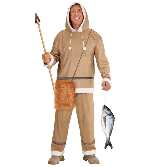 Braunes Plüsch-Cape mit Reißverschluss und verstellbarem Träger als Kostüm-Accessoire