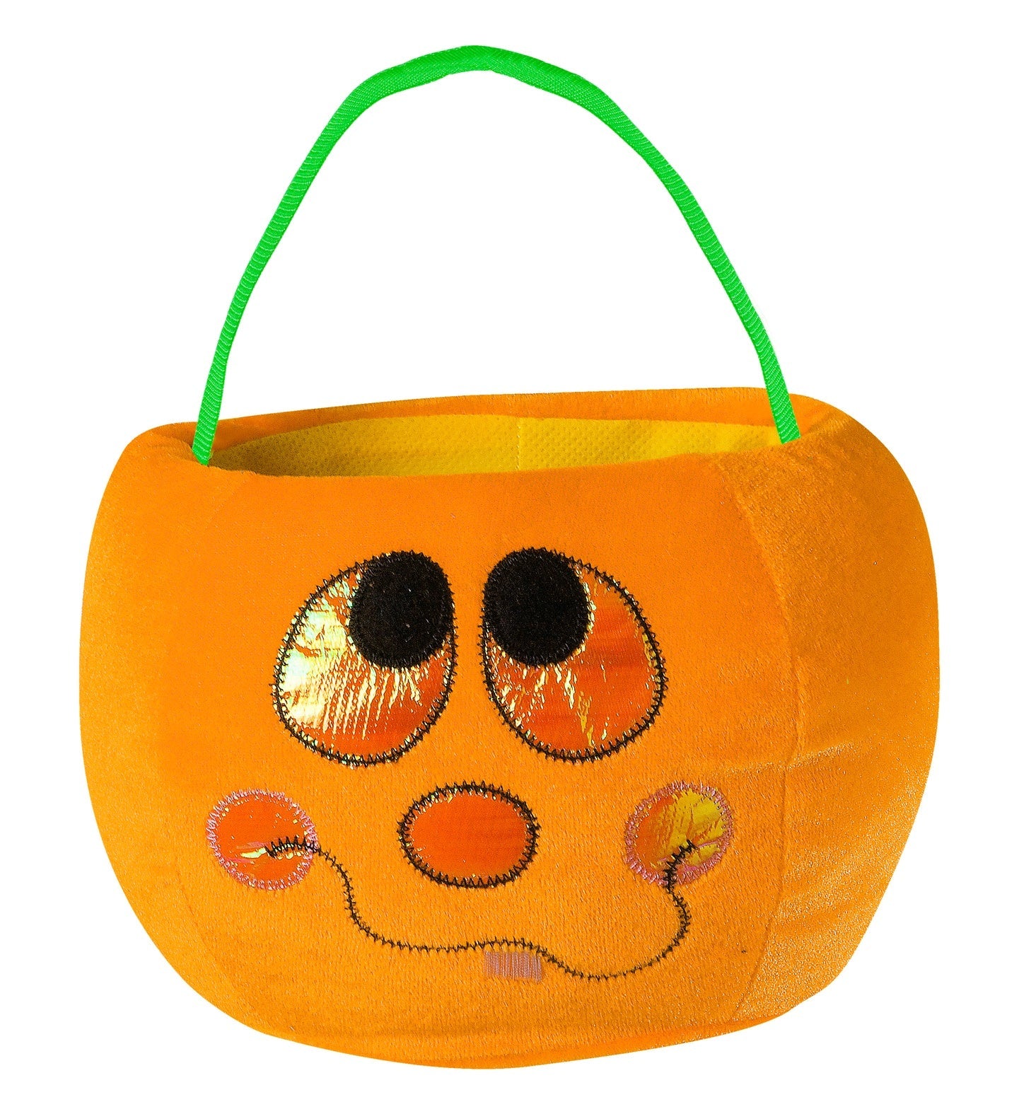 Orange Filztasche mit Kürbismotiv und Reißverschluss, 20x14 cm, für Halloween-Süßigkeiten