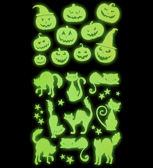 Glow In The Dark Halloween Dekoration – Widmann 21x15cm Grün - Fasnacht24.ch