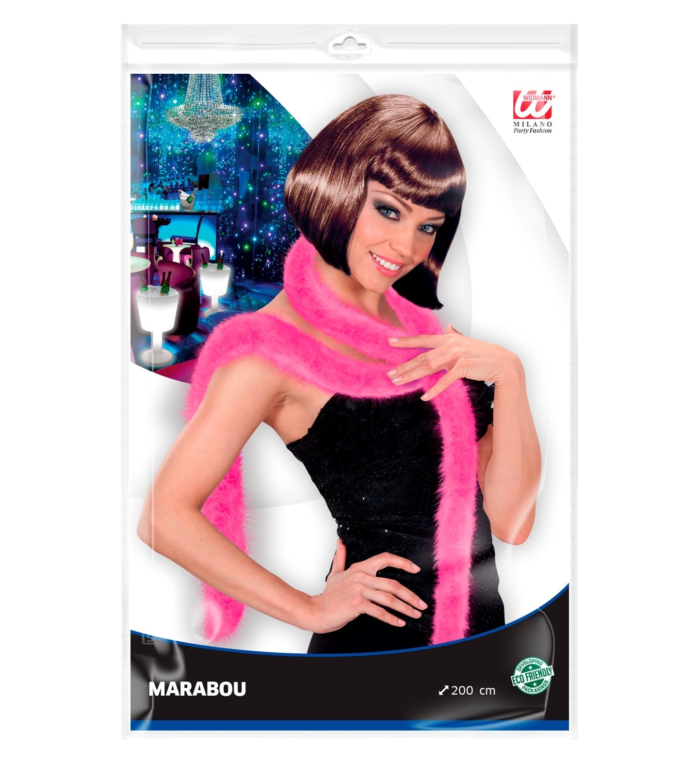 Pink Federboa – Widmann Marabou Rosa 200cm Leicht & Flauschig - Fasnacht24.ch