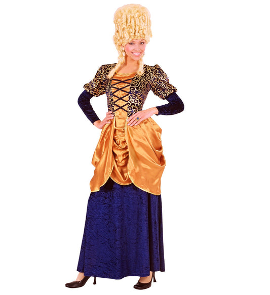 Widmann Marquise Marchesa Blaue Samt Kostüm elegantes Ballkleid – Produktansicht