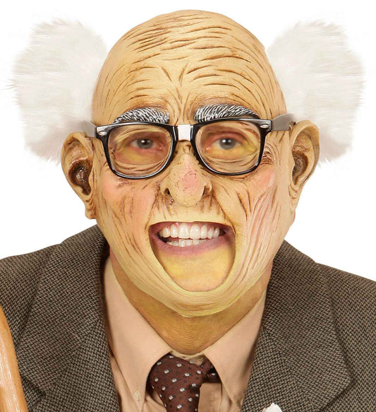 Widmann Alter Mann Latex Maske – Realistisches Old Man Mask Mit Haar - Fasnacht24.ch