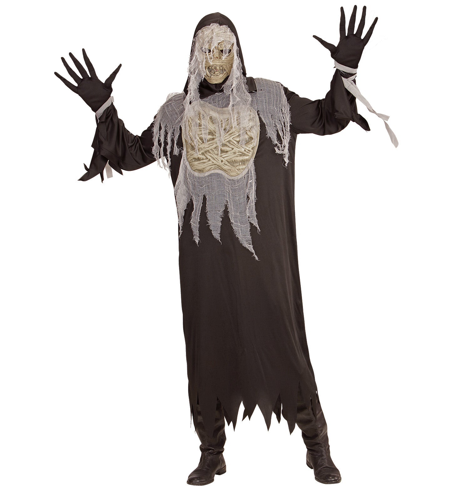 Widmann Mumien Kostüm Herren – Robe Mit Kapuze, Handschuhe & Maske - Fasnacht24.ch