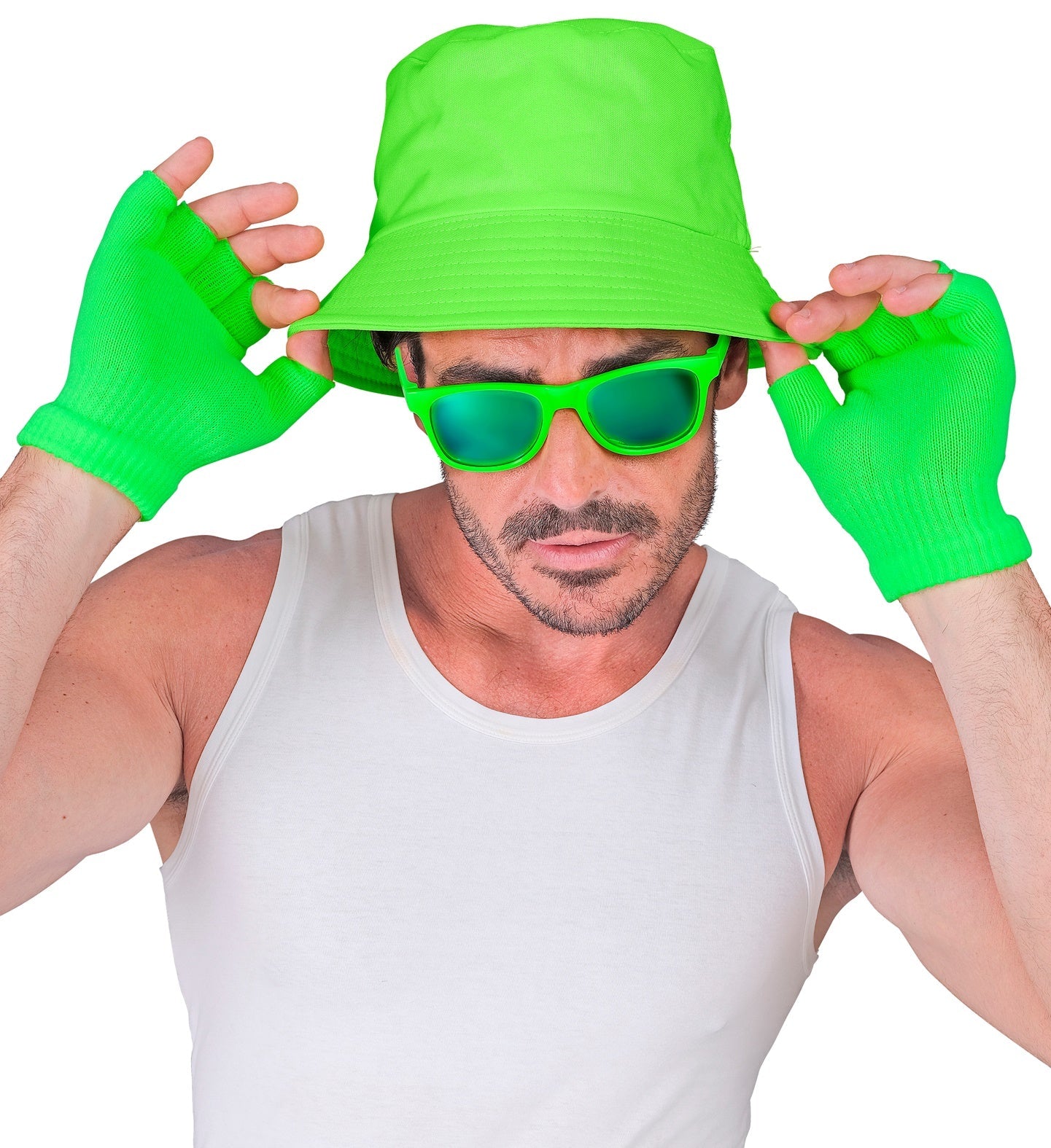 Widmann Fingerlose Woll-Handschuhe – Neon Grün, Warm & Praktisch - Fasnacht24.ch