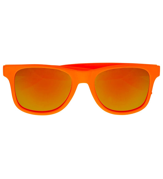 Widmann Neon Orange 80er Sonnenbrille – Revo UV400 Schutz - Fasnacht24.ch