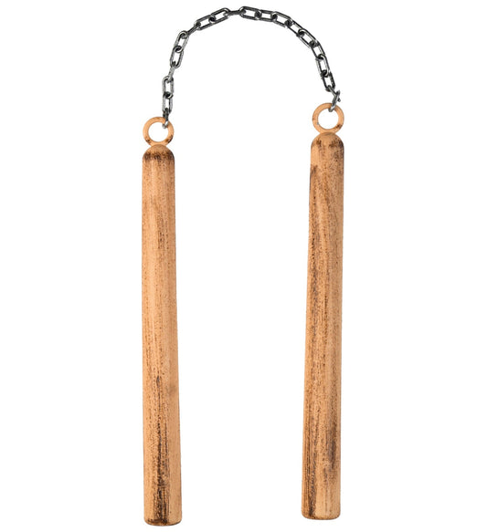 Widmann Ninja Nunchaku aus Holz, 30 cm lang mit rutschfestem Griff und präziser Balance.