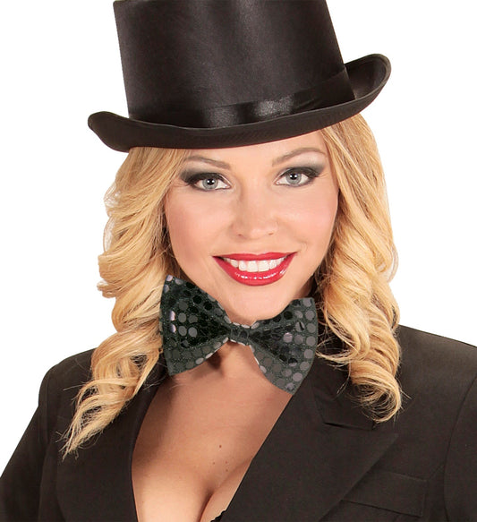 Pailletten Fliege Schwarz – Widmann Glänzendes Party Accessoire - Fasnacht24.ch