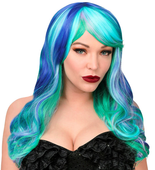 Widmann Dream Hair Mermaid Leia Lange Mehrfarbige Perücke – Hitzefest & Waschbar - Fasnacht24.ch