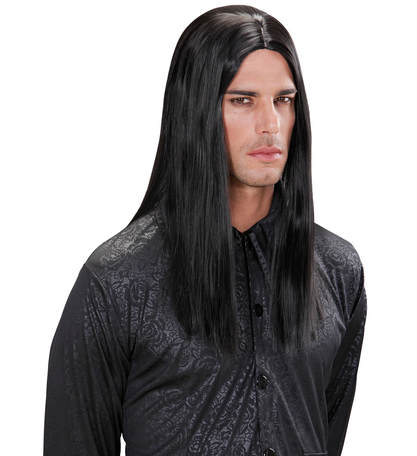 Widmann Dream Hair Victor – Langer Schwarzer Wärmbarer Perücke - Fasnacht24.ch