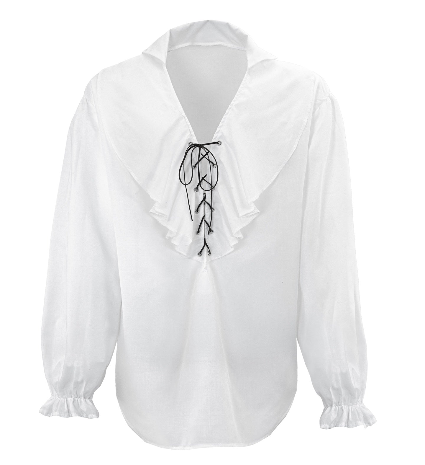 Widmann Herren Piratenhemd – Weißes Renaissance Shirt Mit Rüschen - Fasnacht24.ch
