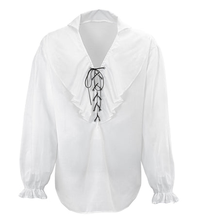 Widmann Herren Piratenhemd – Weißes Renaissance Shirt Mit Rüschen - Fasnacht24.ch