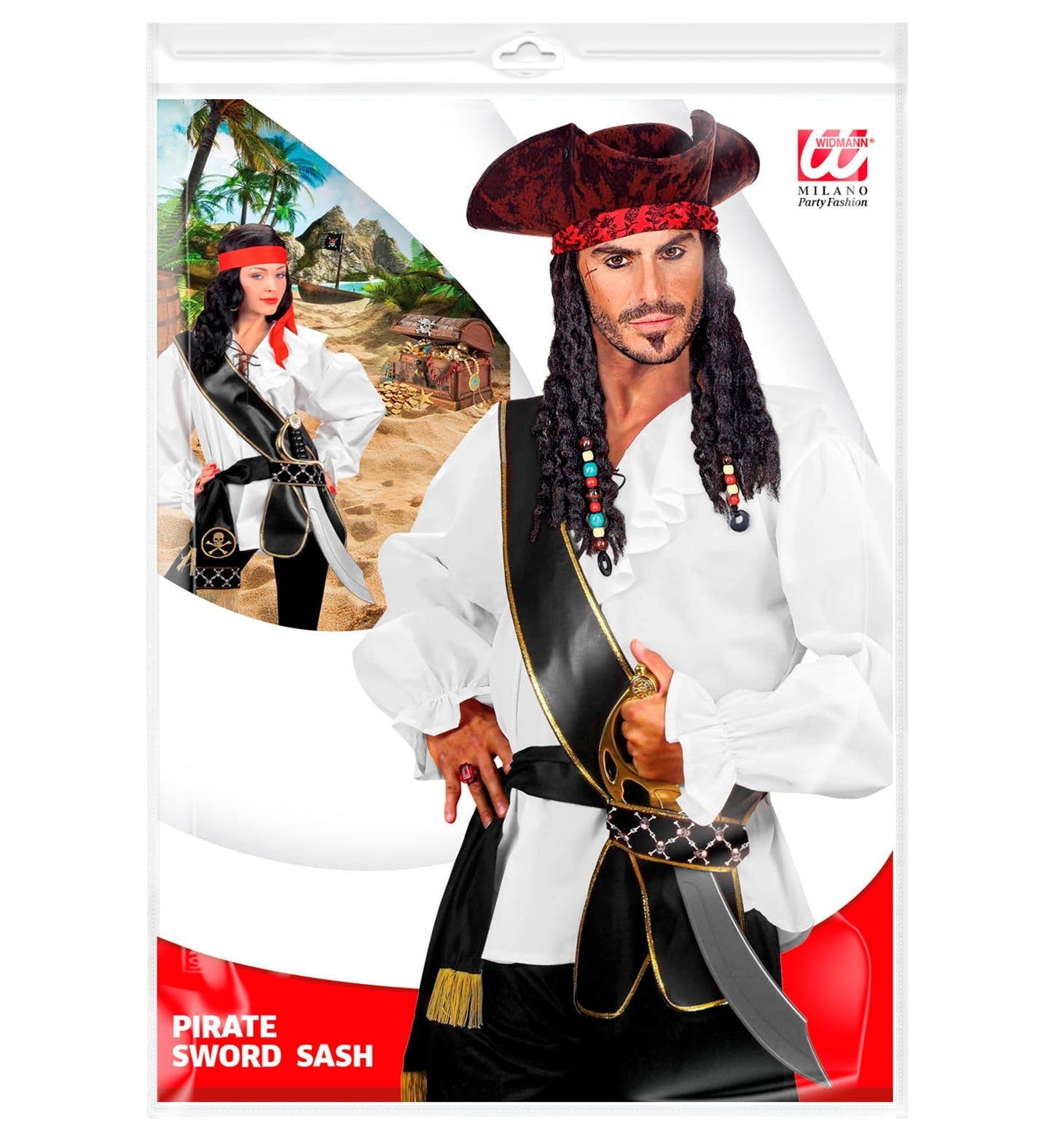 Verstellbarer Piraten-Schwerthalter in authentischer Lederoptik.