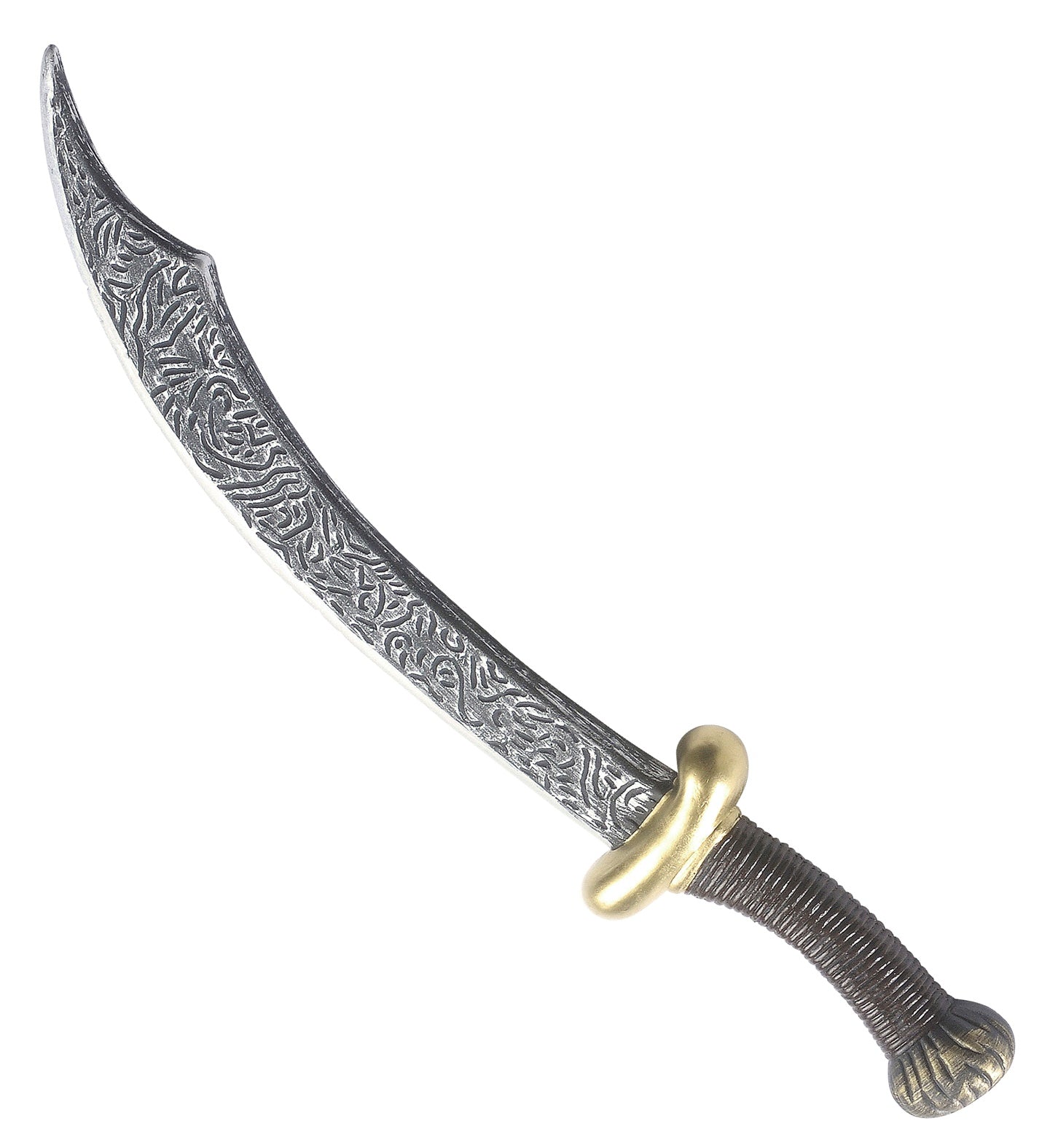 Kinderspielzeug Piratenschwert aus Kunststoff, 46 cm, silberfarben mit Handschutzgriff