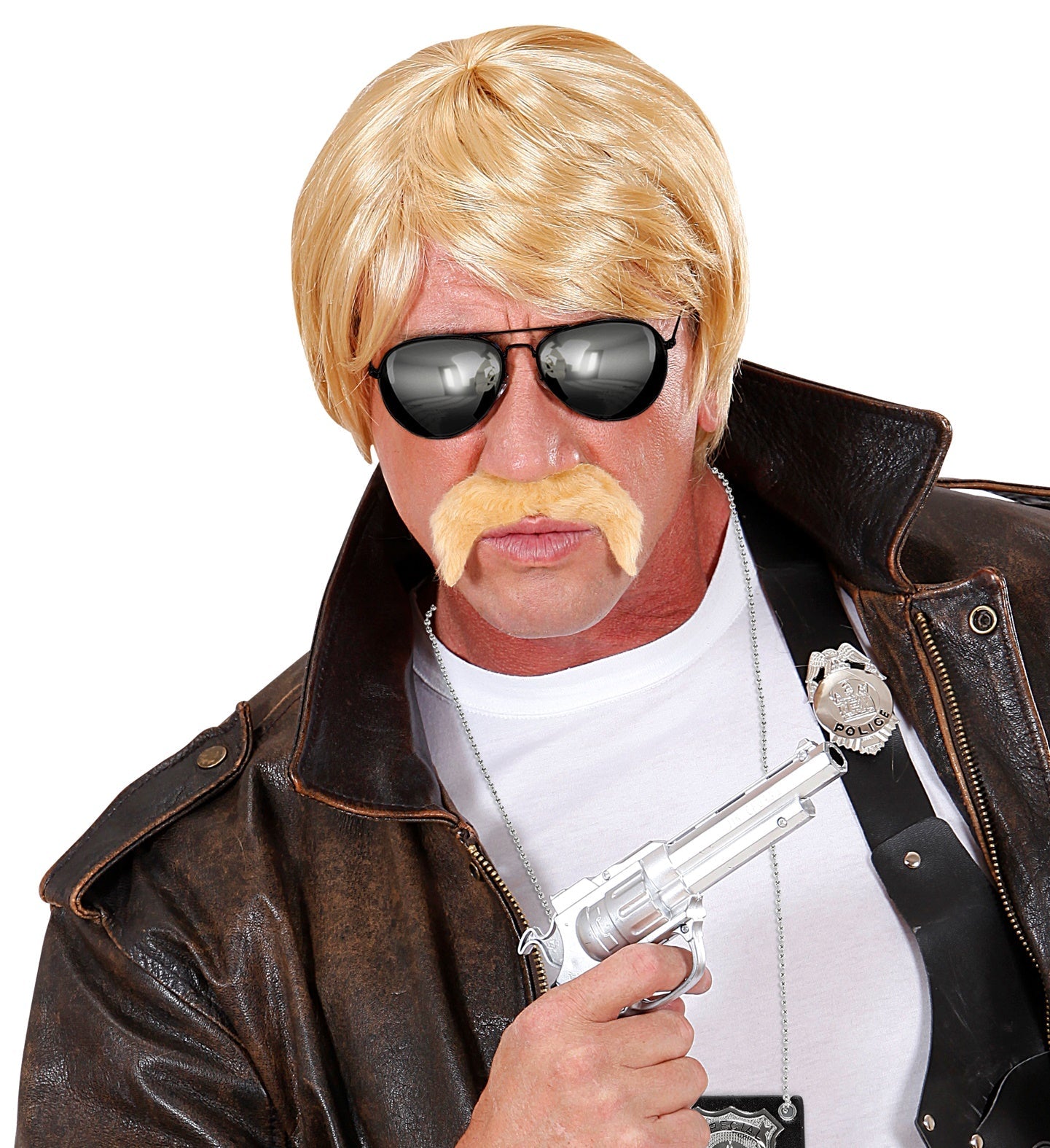 Polizei Brille Widmann – Verspiegelte Gläser, UV-Schutz, Halbrand - Fasnacht24.ch