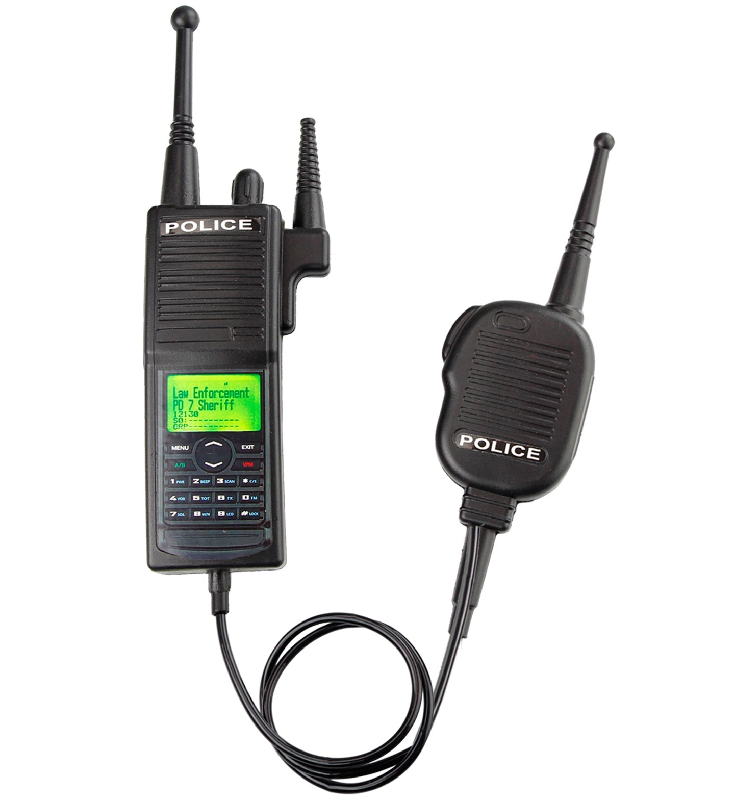 Funkgerät Polizei Walkie-Talkie – Widmann Realistisches Spielzeug 2 km Reichweite - Fasnacht24.ch