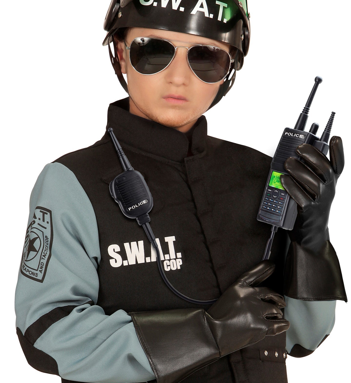 Funkgerät Polizei Walkie-Talkie – Widmann Realistisches Spielzeug 2 km Reichweite - Fasnacht24.ch