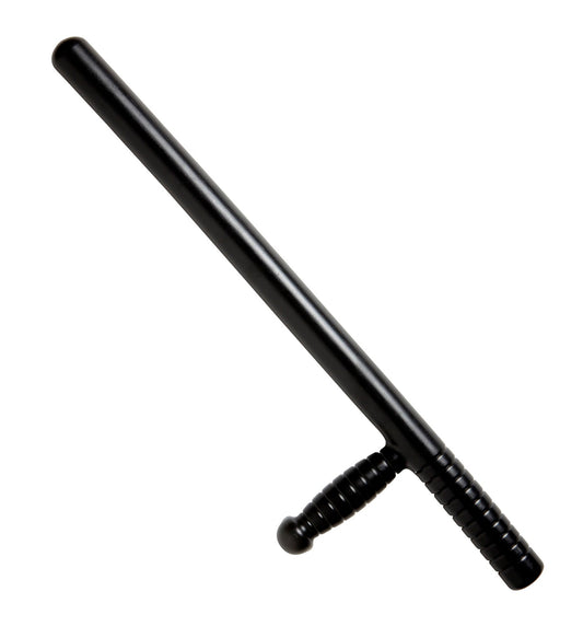 Black 51cm telescopic polymer police baton with grip for cosplay.