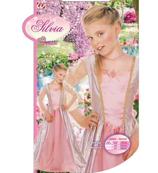 Widmann Prinzessin Sylvia Kleid – Rosa Kinderkostüm Mit Tüll & Tiara - Fasnacht24.ch