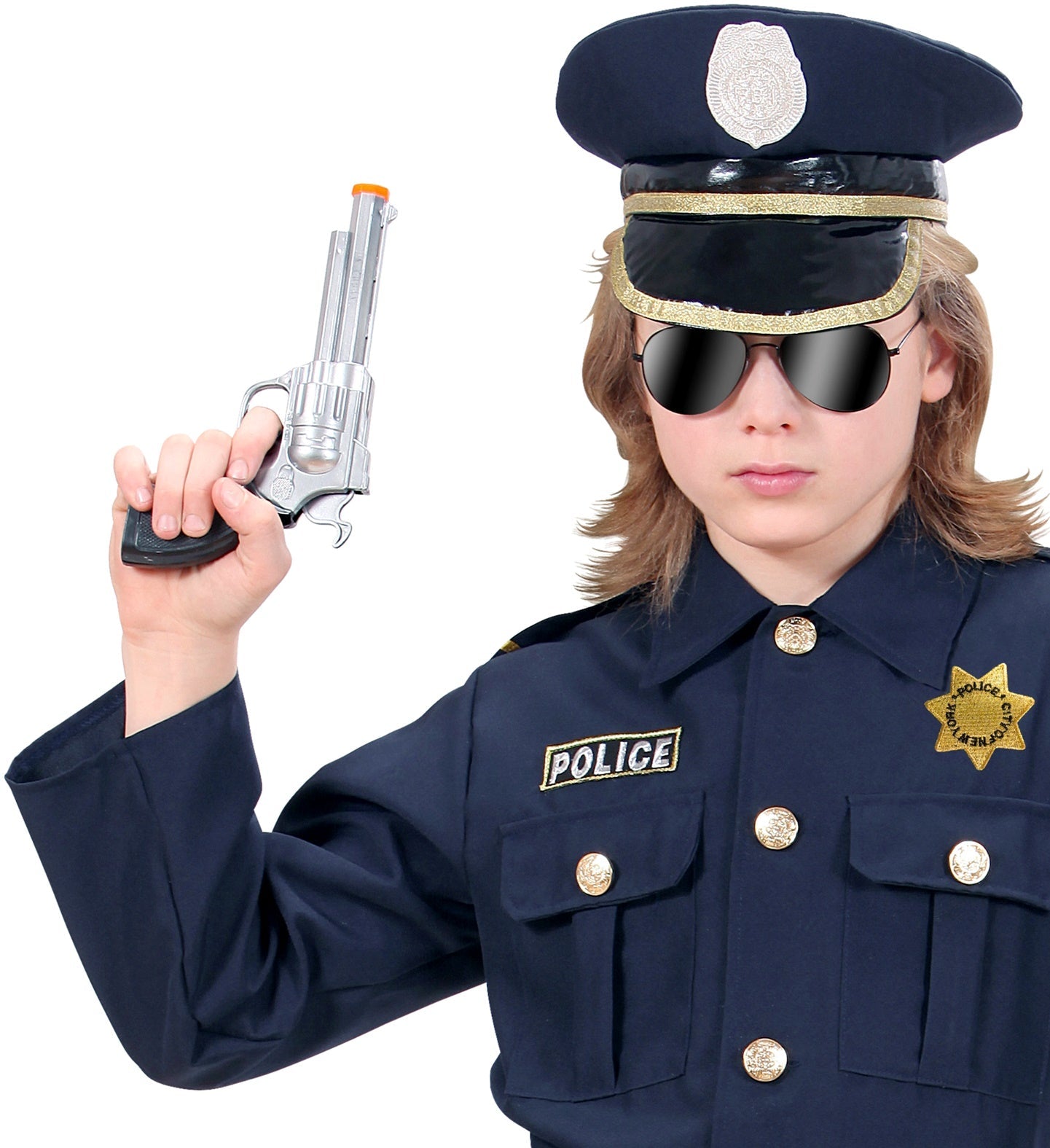 Widmann Revolver Toy Gun – Silber 20 cm Leichtgewicht Spielzeug - Fasnacht24.ch