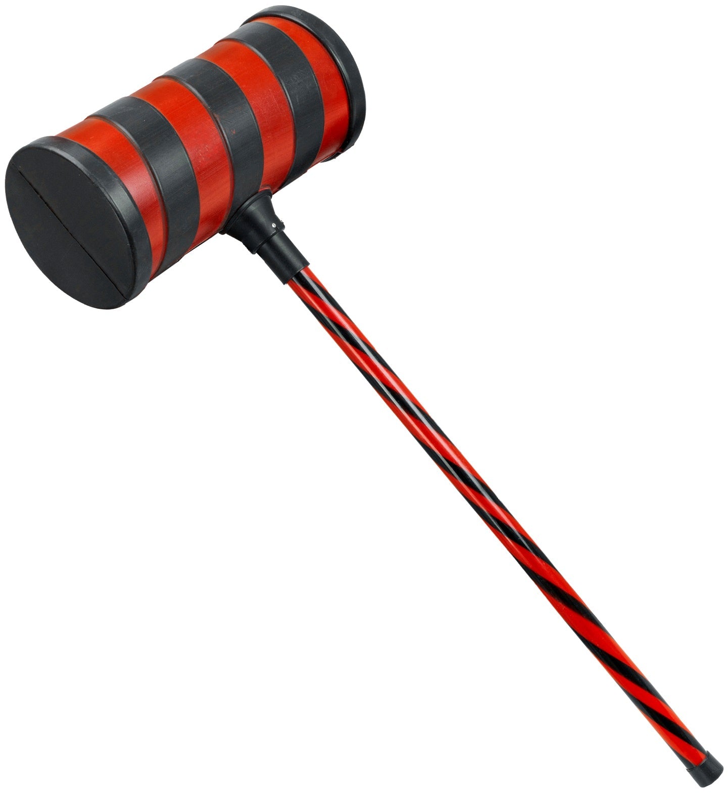 Schwarzer und roter Riesenhammer aus Schaumstoff, 78 cm lang, für Halloween-Dekoration.