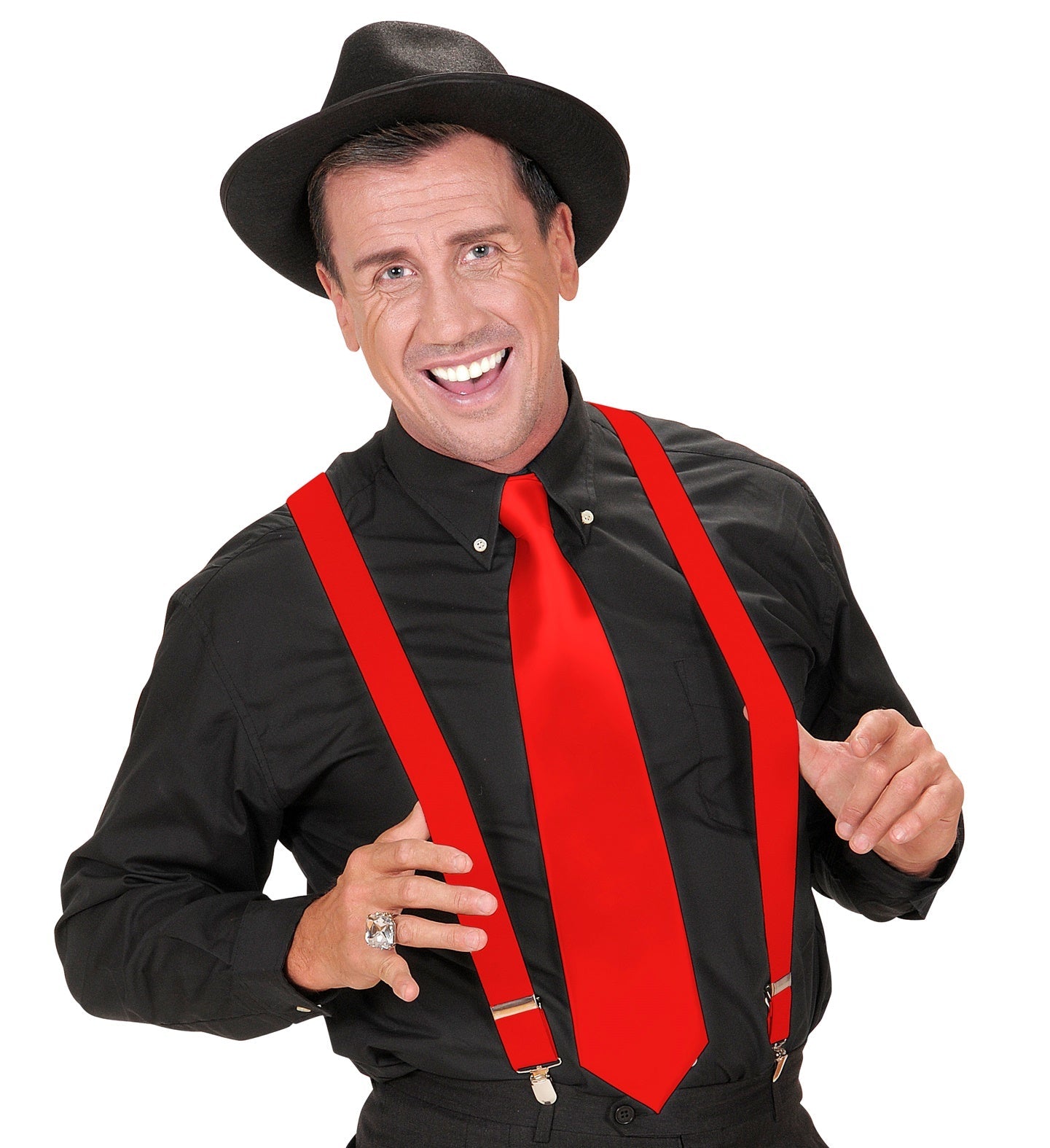 Rote Hosenträger ultralang bis zu 120cm - Fasnacht24.ch