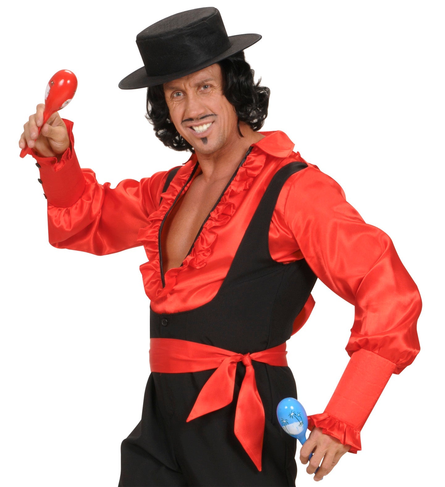 Widmann Satin Gürtel Rot – Schmaler Taillengürtel Damen Accessoire - Fasnacht24.ch