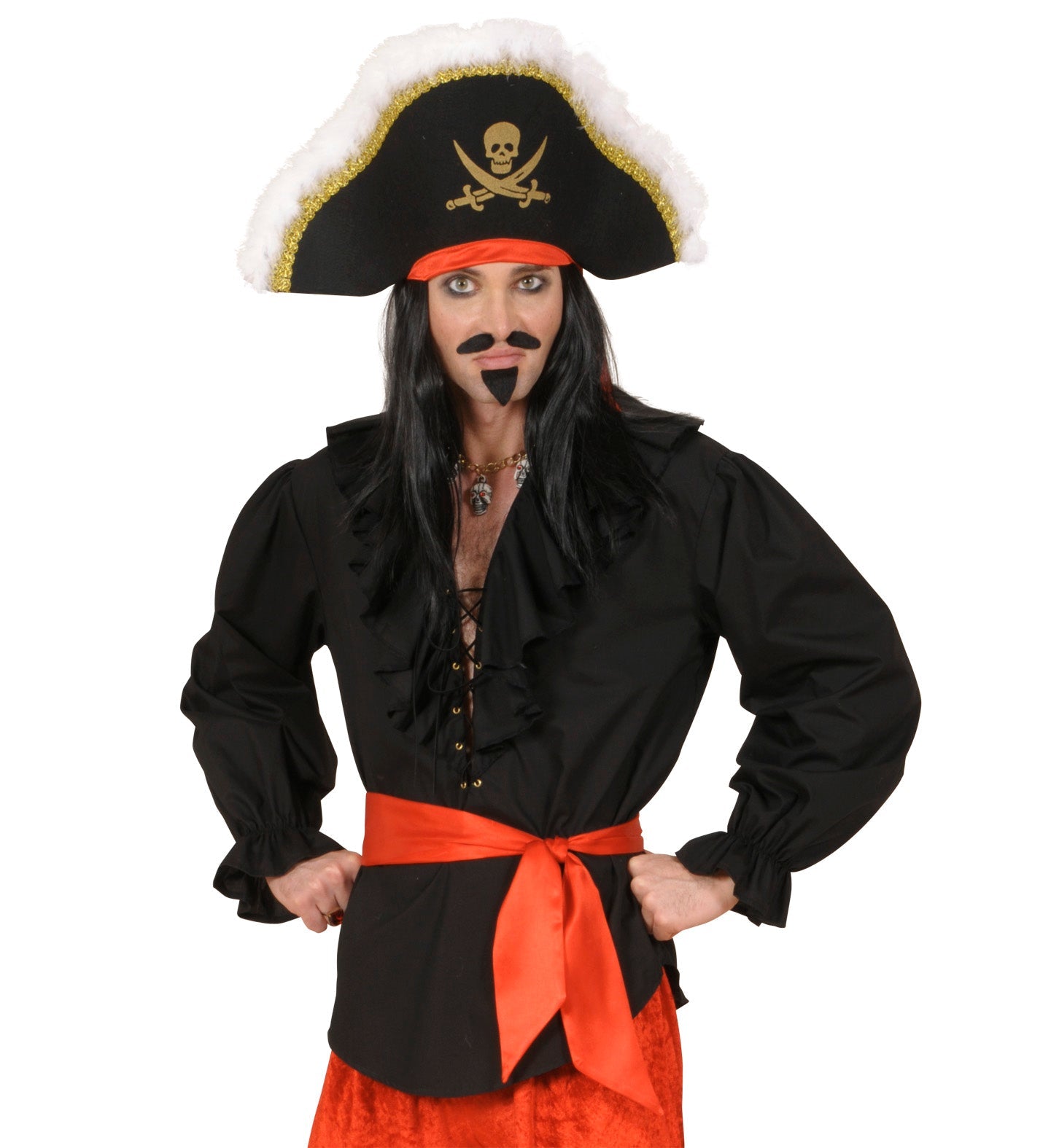 Widmann Satin Gürtel Rot – Schmaler Taillengürtel Damen Accessoire - Fasnacht24.ch