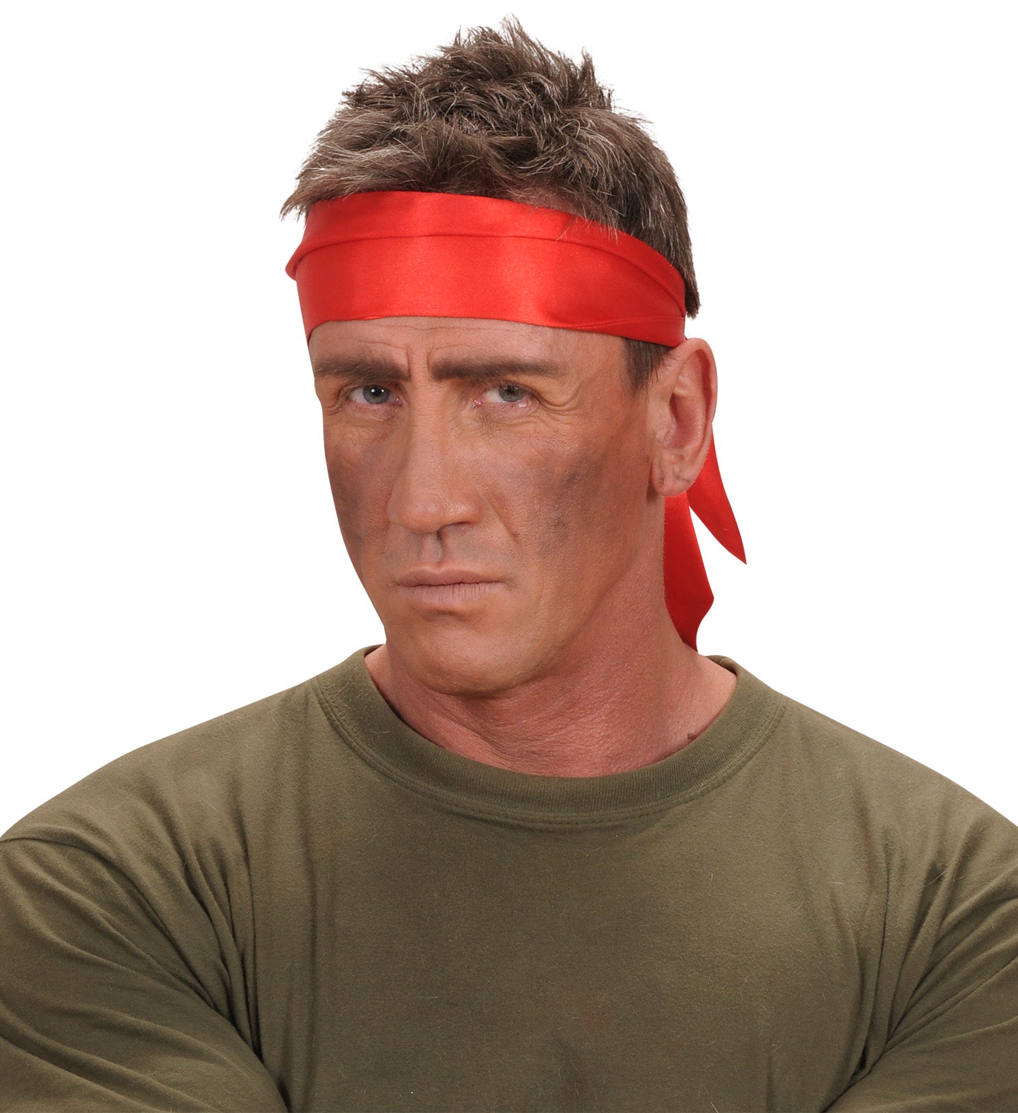 Rotes Satin Halstuch, glänzend und weich, ideal als Halstuch oder Haaraccessoire.