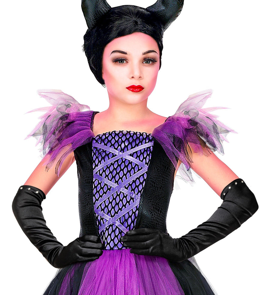 Widmann Lange Satinhandschuhe Mit Strass – Schwarz Eleganz - Fasnacht24.ch – Detailansicht